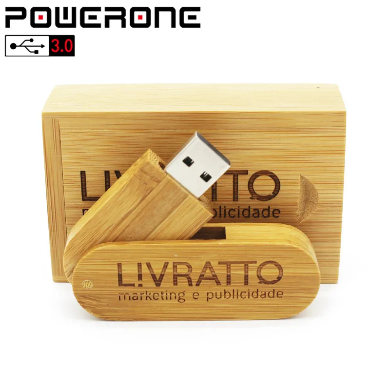 POWERONE USB 3 0 (Бесплатный Пользовательский логотип) деревянный флеш накопитель 4 ГБ 16