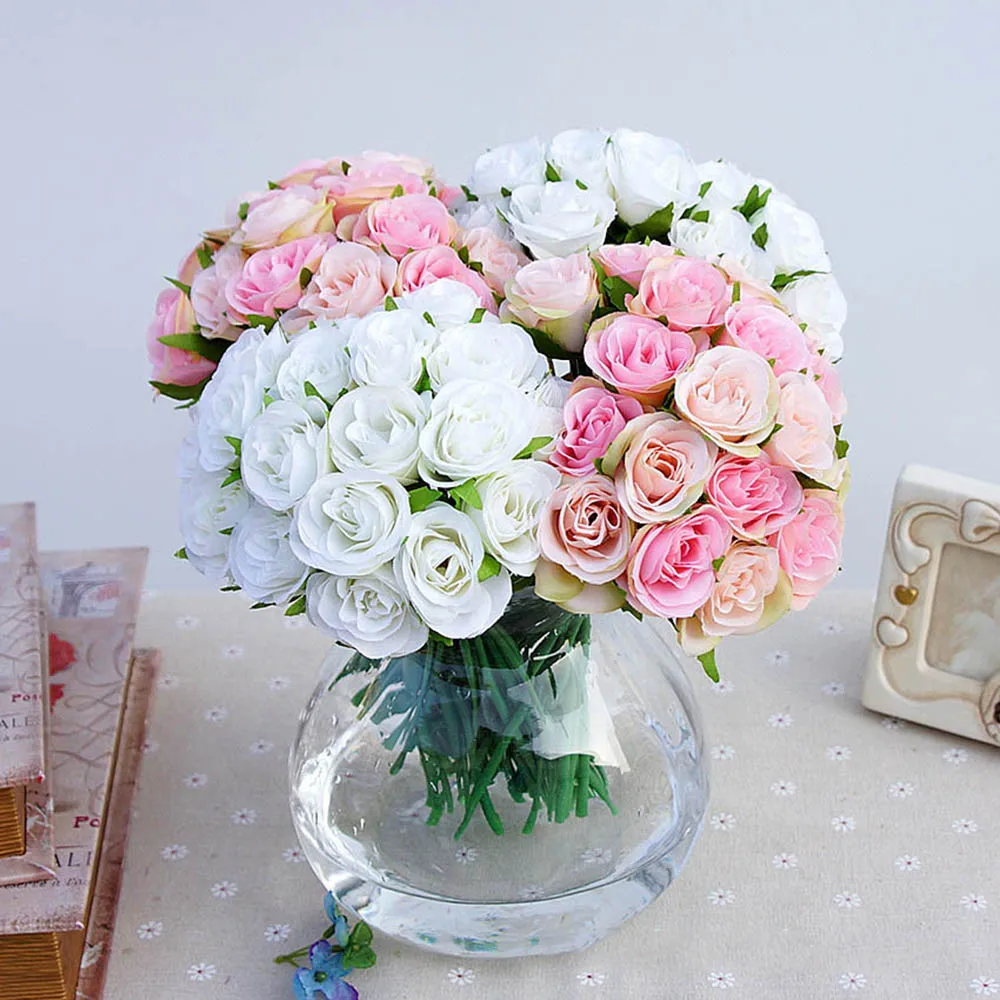 20 шт ветки Искусственные цветы винтажные европейские пионы Свадебные шелковые