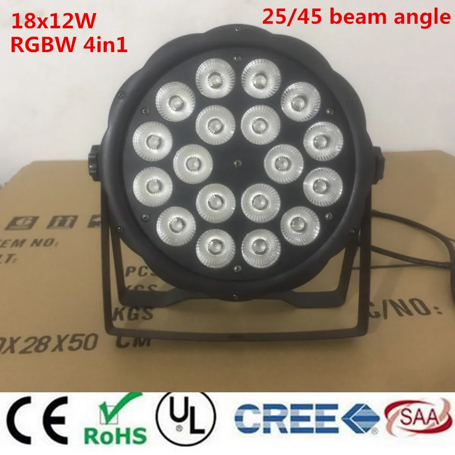 LED Par 18x12W RGBW 4 в 1 светодиодный роскошный DMX контроллер плоский свет dj|light dj|par 18x12wled par