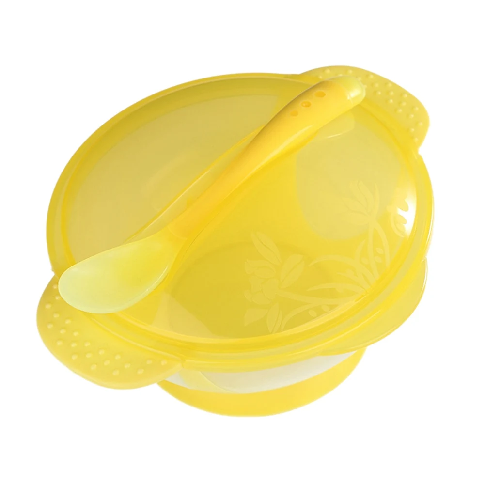 

Baby Feeding Suction with Lid and Spoon Spill Proof Stayput Anti-scald Kids Insulated Bowls Shower Gift Set