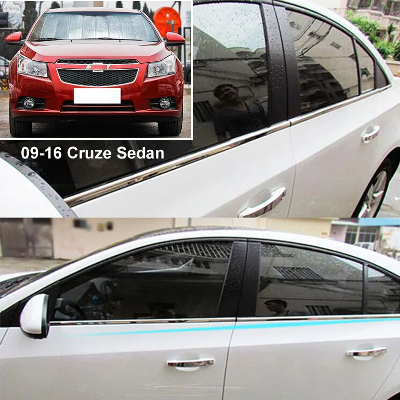 AX S'steel для Chevrolet Cruze Sedan 2010- хромированная оконная рама подоконник отделка молдинг крышка двери стекло подкладка 2011 2012 2013