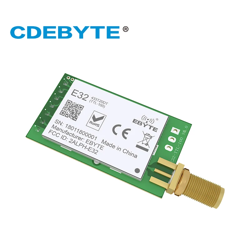Антенна LoRa для дальнего диапазона UART SX1278 433 МГц 100 мВт SMA IoT uhf E32 433T20DT беспроводной
