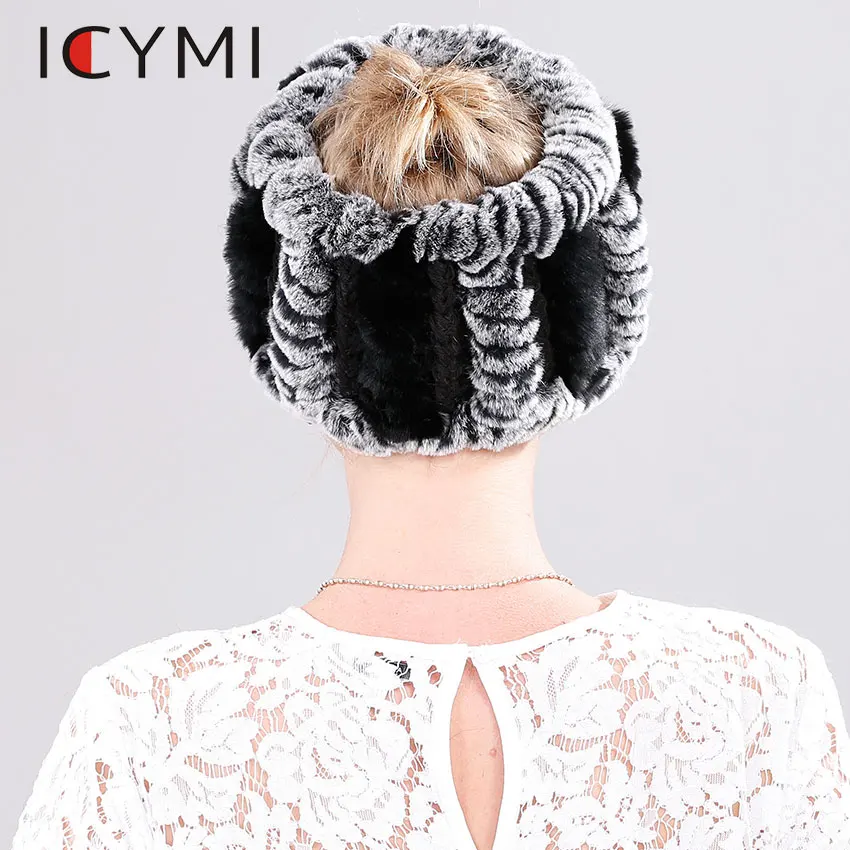 

ICYMI 2018 Newest Women Winter Hat Natural Fur Top Empty Female Elastic Knitted Cap Real Rex Rabbit Fur Hat Fashion Baseball Cap