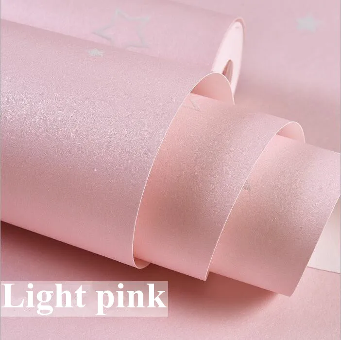 Light pink Обои Youman детская комната светящиеся обои ролл Звезды Луна мальчики и девочки детская комната спальня потолочный флуоресцентный - Цвет: Light pink