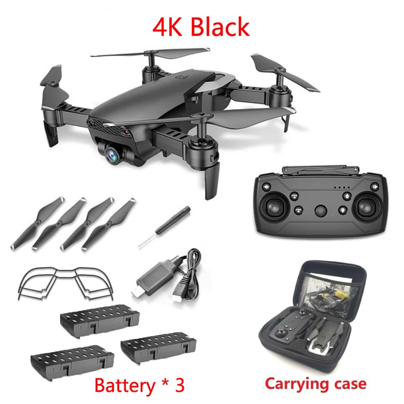 4K Black 3B CB Teeggi M69G FPV Радиоуправляемый Дрон 4K с 1080P широкоугольной WiFi HD камерой складной Радиоуправляемый мини-Квадрокоптер Вертолет VS VISUO XS809HW E58 M69 - Цвет: 4K Black 3B CB