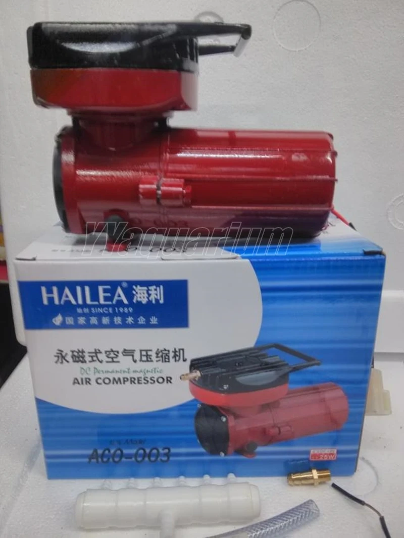 Натуральная Hailea 25 Вт DC12V постоянный магнитный воздушный компрессор насосы аквариум для рыбоводства пруд гидропоники морепродукты Ресторан