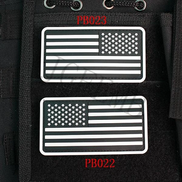 2 * шт США американский флаг 3D ПВХ нашивка Значки черный красный зеленый серый