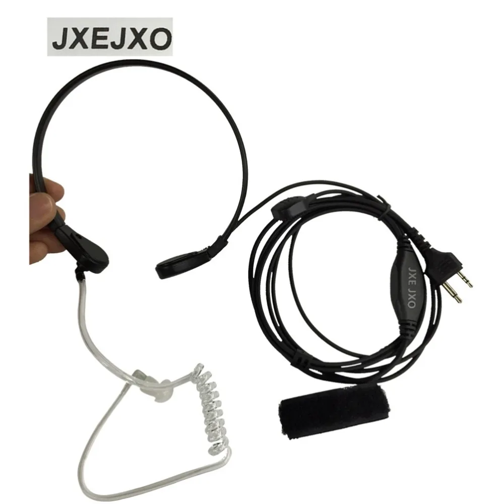 Горло микрофон скрытый Акустическая трубка наушник гарнитура с пальцем PTT для 2pin