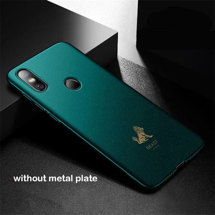 Для Xiaomi mi x 3 чехол матовый AIXUAN Xio mi x 3 металлический пластиковый автомобильный Магнитный чехол-держатель для Xiaomi mi x 3 mi x3 - Цвет: green without metal
