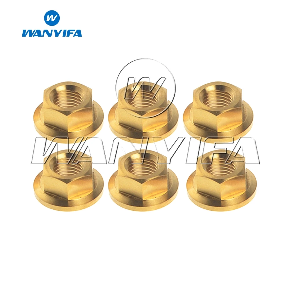 Wanifa M6x1.0mm Стандартный DIN6923 метрический Gr5 титановый сплав с шестигранной головкой