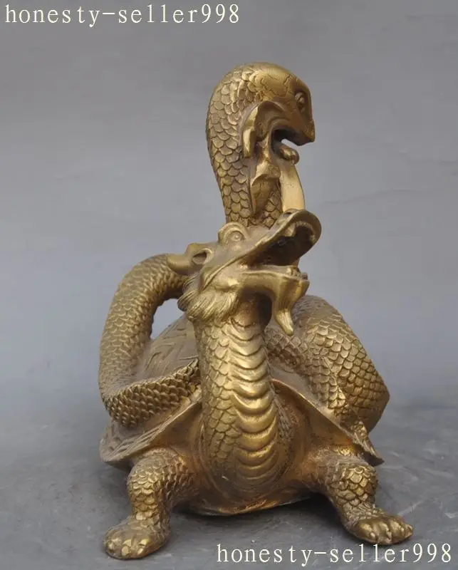 8 &quotКитайский латунный феншуй счастливое богатство змея злой Дракон Черепаха