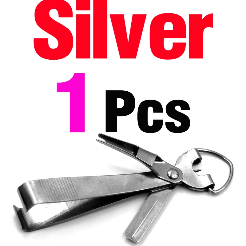 Silver 1Pcs MNFT 1 Набор для ловли нахлыстом, ножницы, кусачки, ножницы, крючок, завязывание приманки, быстрое завязывание узлов, инструмент для стрижки, точилка для крючков, втягивающее устройство Zinger - Цвет: Silver 1Pcs