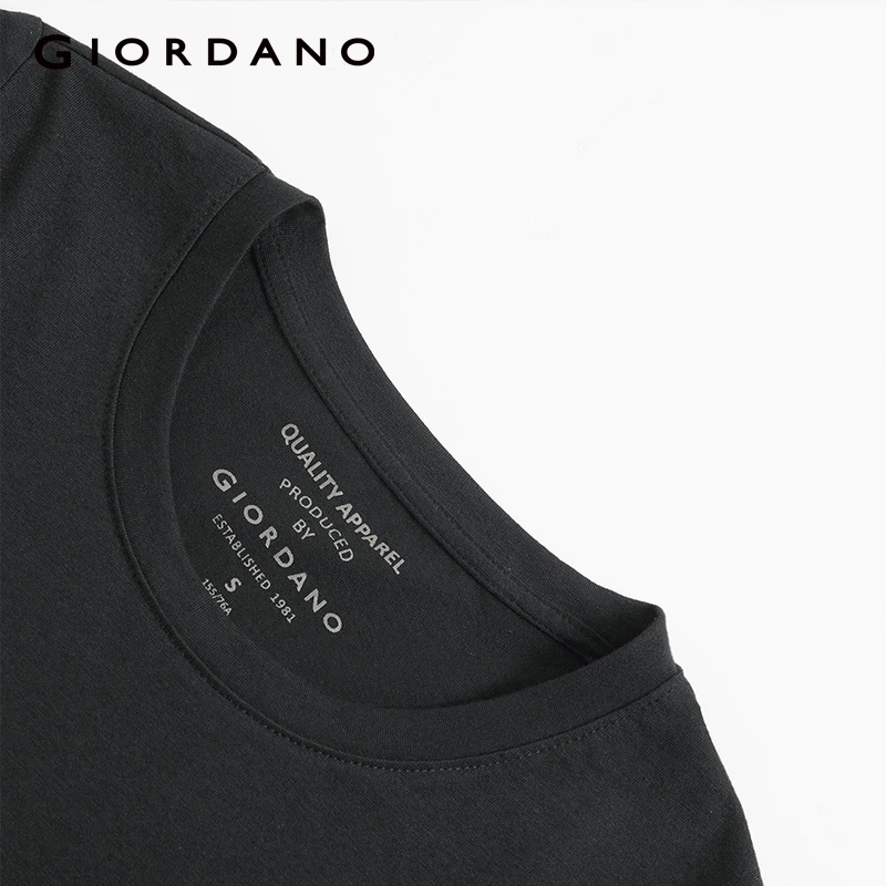 Giordano женская футболка Женская облегающая ребристая с круглым вырезом короткими
