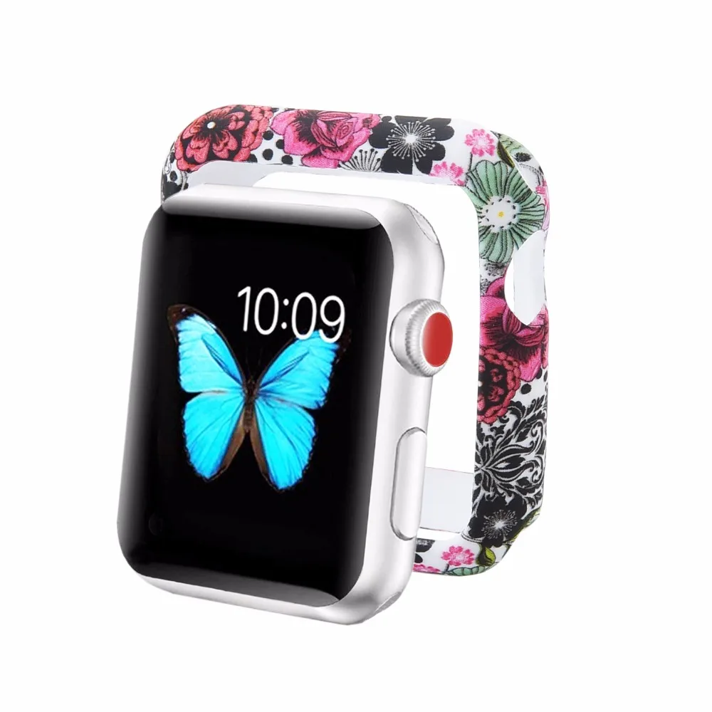 Мягкий и тонкий чехол Bemorcabo из ТПУ с принтом для Apple Watch 38 мм 42 мм для iwatch TPU Защитный чехол для Apple Watch 1 2 3
