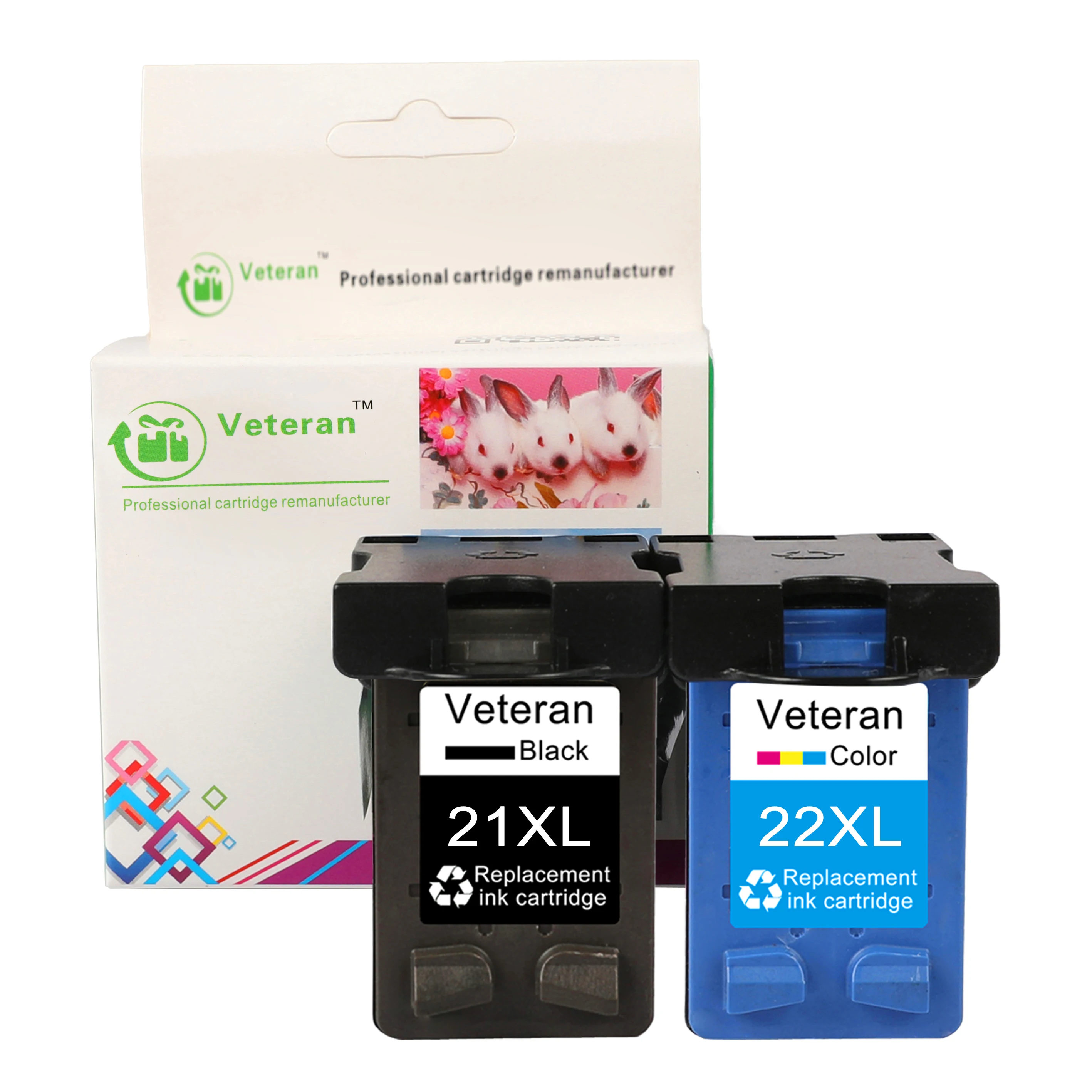 Картриджи Veteran для принтеров HP чернила 21 22 Deskjet F2180 F2200 F2280 F4180 F300 F380 380 D2300|Чернильные