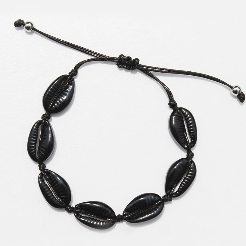 HIYONG Boho морские раковины браслет на шнурке для женщин девушек простые пляжные