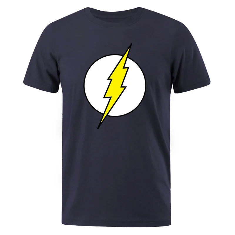 The BIG BANG Theory T-SHIRT The lightning Print The Flash Men T Shirts Hot Sale Casual Tee Shirt Cotton Clothing Plus Size 3XL