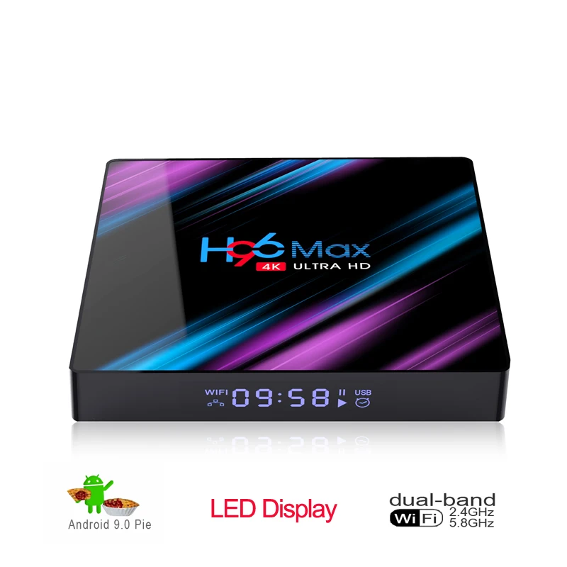 Iptv francais Франция Испания espa a portugal 1 ano год iptv подписка H96 max 3318 2g 16g Android 9 smart tv box PK коробка HTV 5