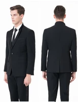 2019 newest slim fit groom tuxedos groomsmen one button black side vent wedding best man suit mens suitsjacketpants terno