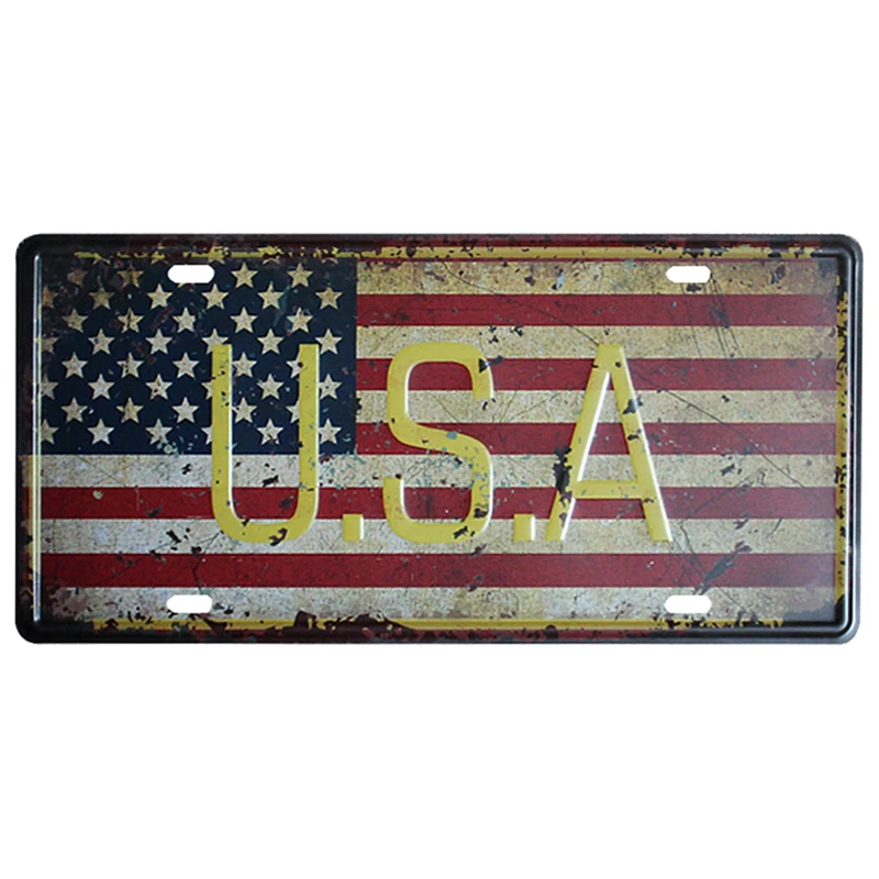 Металлический номерной знак с изображением Нью Йорка США винтажный Декор для