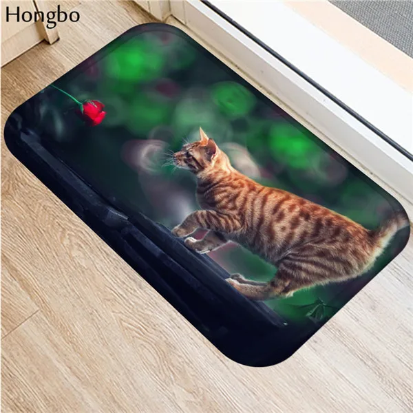 20 Hongbo Kawaii Добро пожаловать, коврики для ванной комнаты с изображением кота, кухонные коврики, коврики для гостиной, противоскользящие - Цвет: 20