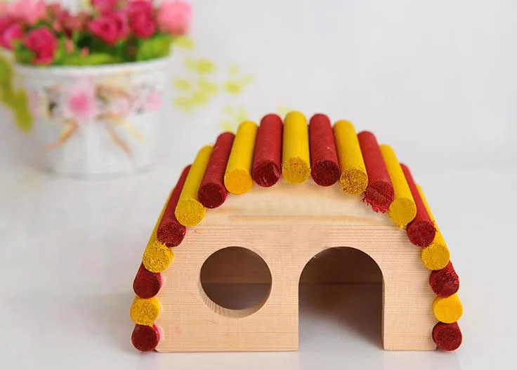 Милый дневной хомяк с маленьким окошком игрушка мышь домик Песчанка крыса