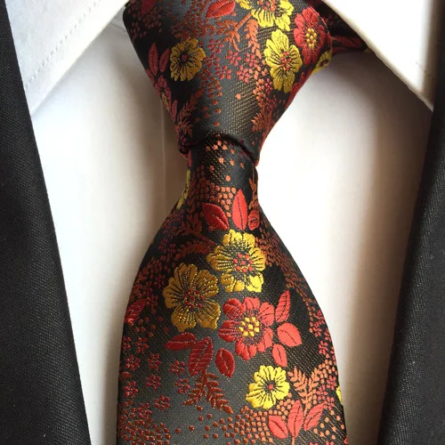 Модные галстуки для мужчин, цветочный галстук, Новые Шелковый трикотажный галстук для мужчин, деловые галстуки для жениха