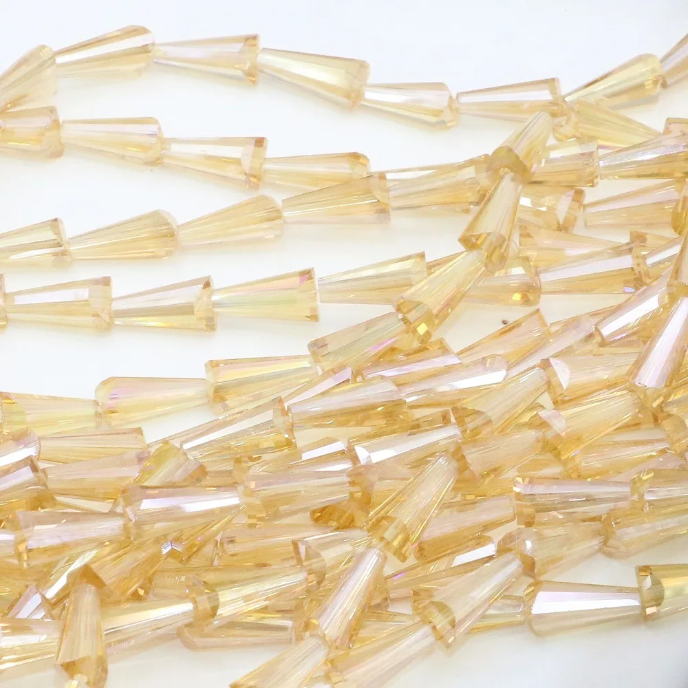 Бусины стеклянные в форме капли воды 8 х16 мм 9 цветов|crystal glass beads|glass beadsspacer beads |