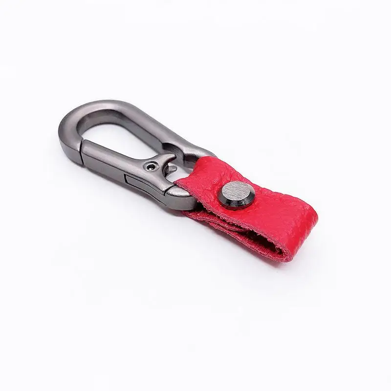 DIY Автомобильный брелок для ключей, маленький EDC Карманный держатель для ключей, автомобильный держатель для ключей, кожаный мужской женский кошелек, органайзер для ключей - Цвет: A style Red