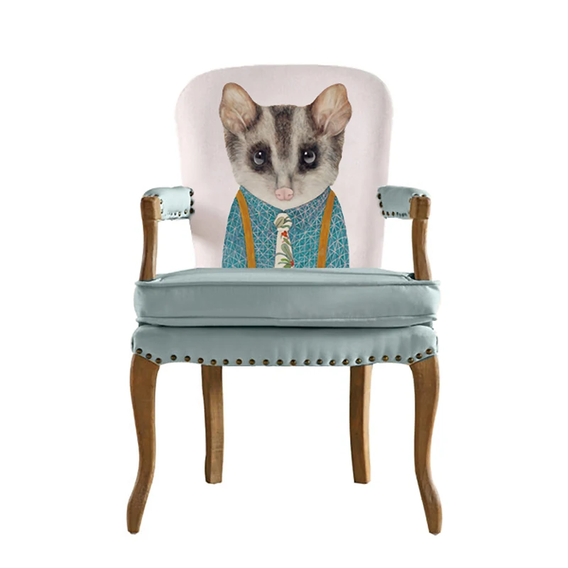 S24 Louis fashion Dining chairs American desk European retro solid wooden Nordic simple single Cafe leisure - Цвет: S24