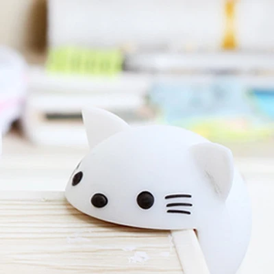White Cat Распродажа милый Настольный Угловой протектор в форме животного, подушка для детей, безопасная антиколлизия, угловая защита для мебели - Цвет: White Cat