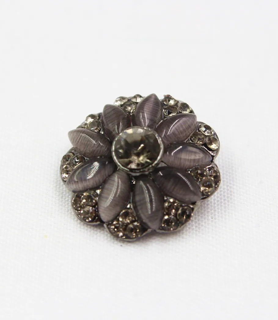 165181 1pcs 18mm 3color select Rhinestone inlaid metal buttons flower Clothing accessories Jewelry Accessories diy | Дом и сад