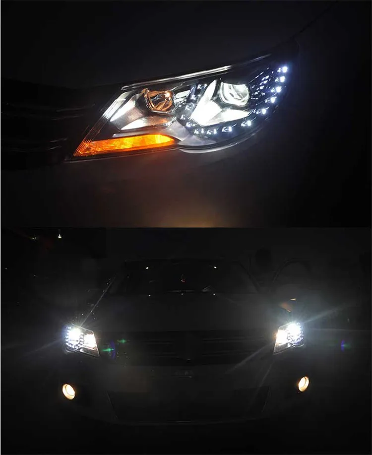 Автомобильный Стайлинг для VW 2010-2013 Tiguan фары новые Tiguan светодиодный фары DRL линзы двойной луч H7 HID ксеноновые автомобильные аксессуары