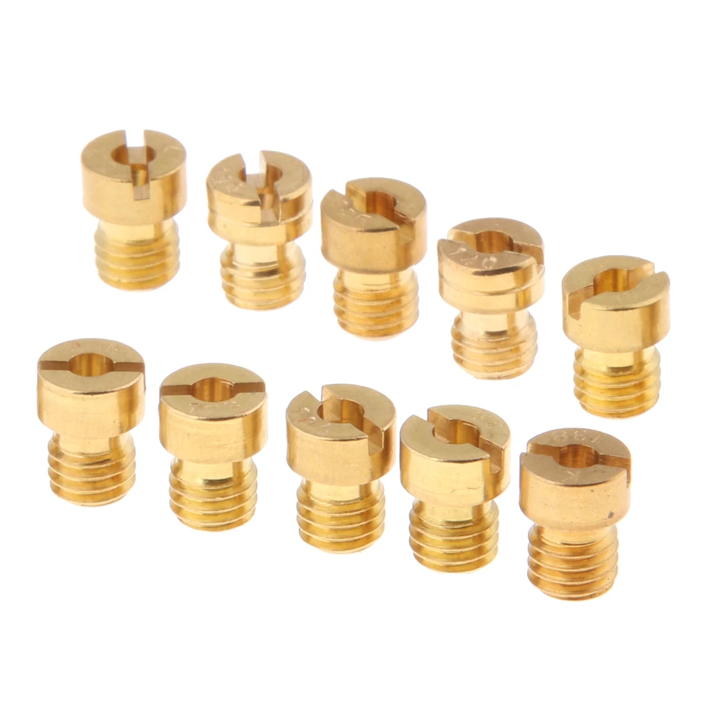 10x M5 Slow Air Jet Carburetor Injector Nozzle Main Jet 125 -140 for Keihin PWK FCR OKO KOSO Motorcycle Carburetors Parts