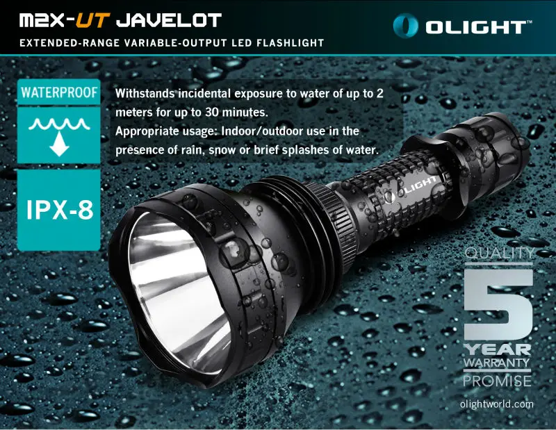 Светодиодный фонарик Olight M2X UT XM L2 фонарь увеличенный диапазон переменный выход 1020