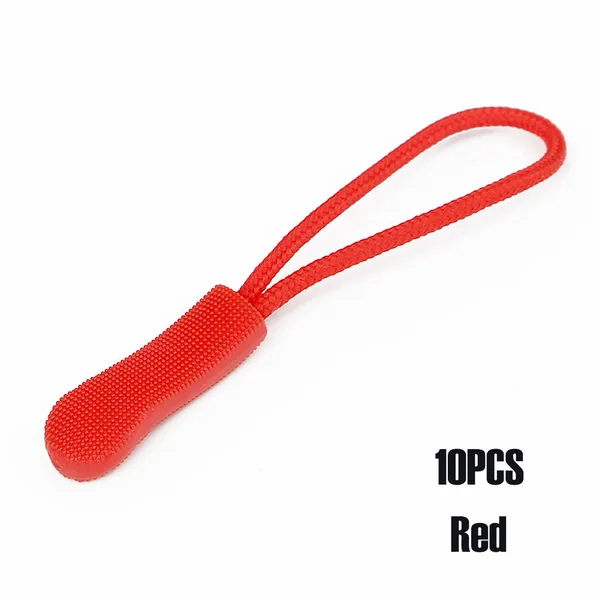 Red 10/20 штук застежка-молния тянуть Замена шнура застежка-молнии ремень Lariat черный DIY Одежда сумка рюкзак аксессуары зажим для одежды пулер застежка-молнии - Цвет: Red