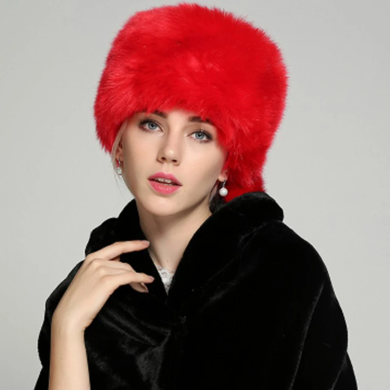 HT1480 новые модные женские зимние шапки с ушками в западном стиле толстые теплые