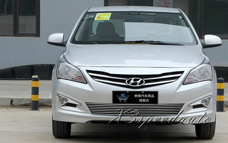 Для Hyundai Verna 2014 гоночный гриль решетка крышка отделка Передняя Нижняя Высокое