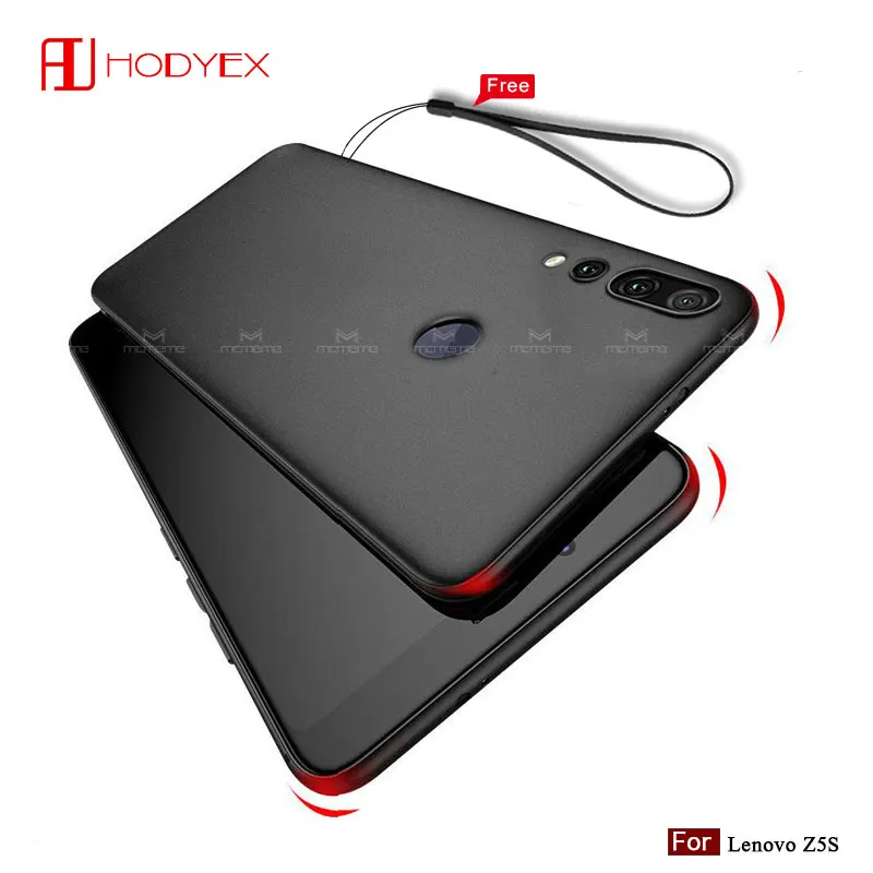 Черный Черный для lenovo Z5S чехол ультра тонкий мягкий чехол для мобильного телефона Чехлы для lenovo L78071 чехол в виде ракушки для lenovo Z5S z5 s fundas - Цвет: Черный