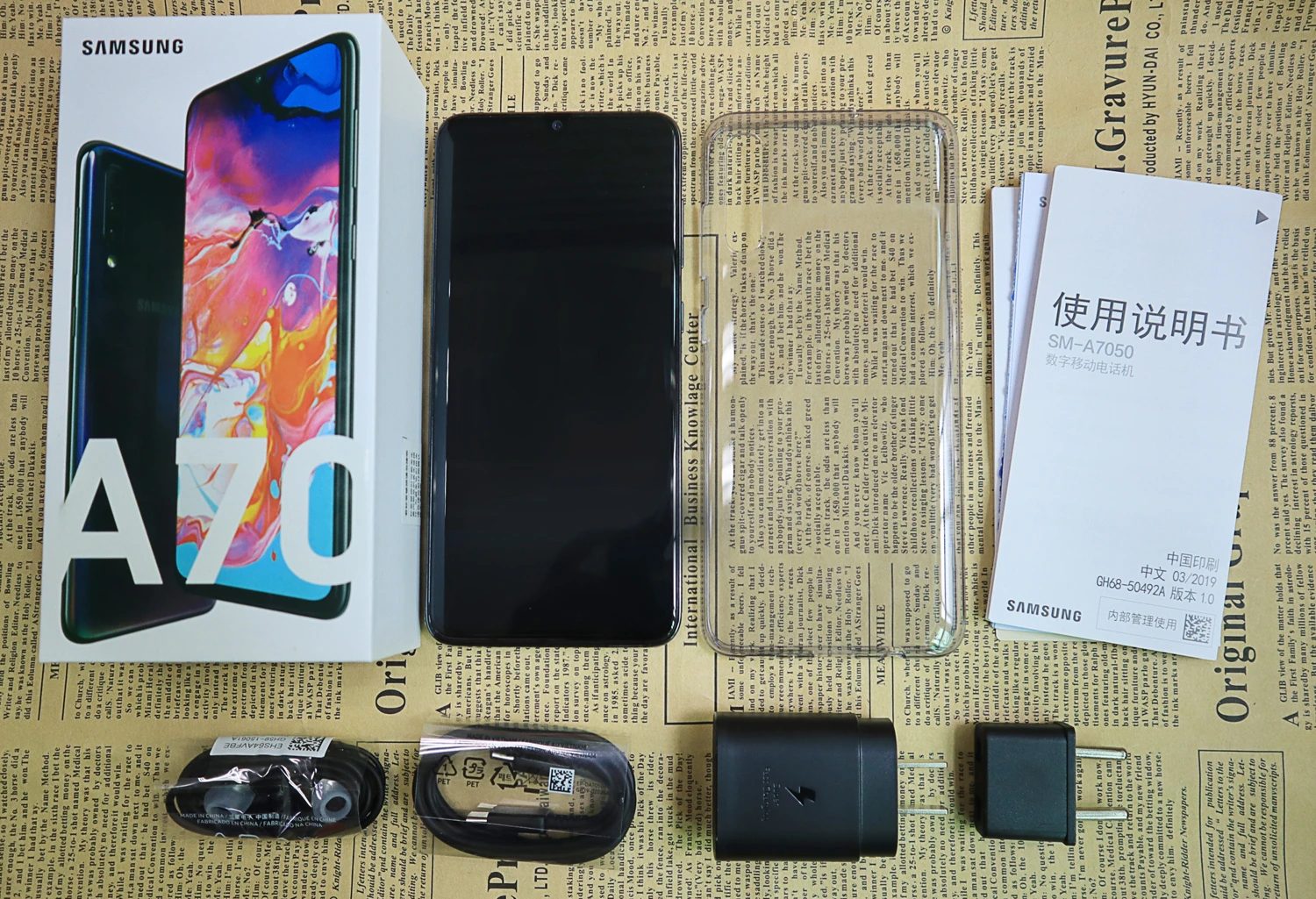 Смартфон samsung Galaxy A70, 6,7 дюймов, дисплей Infinity U, 6 ГБ, 128 ГБ, Восьмиядерный процессор Snapdragon 675, 4500 мАч, быстрая зарядка, мобильный телефон NFC