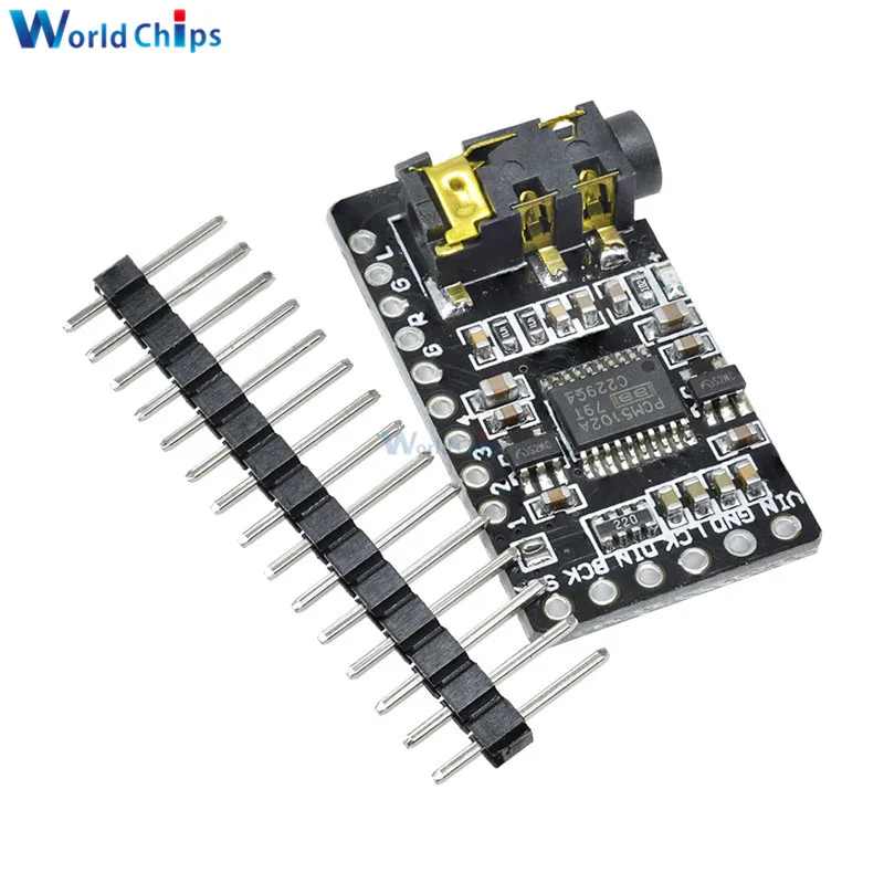 

Interface I2S PCM5102 DAC Decoder GY-PCM5102 I2S Player Module For Raspberry Pi pHAT Format Board Digital Audio Board PCM5102