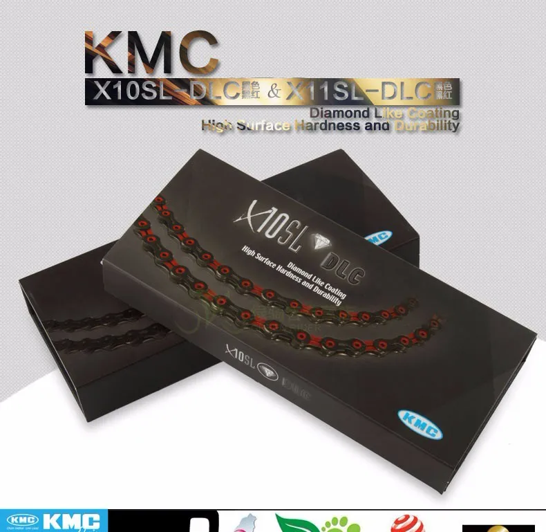 KMC алмаз как покрытие 10 скорость 11 цепь для скоростного велосипеда X10SL X11SL горный