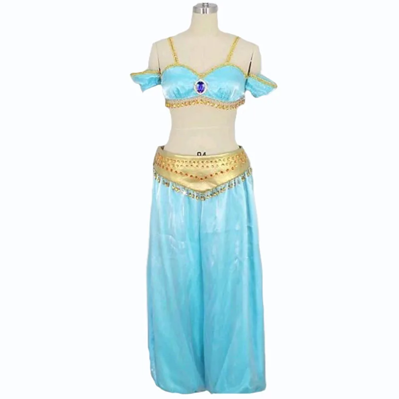 Принцесса платье цвета Жасмин наряд костюм с накидкой для девочек Карнавальный