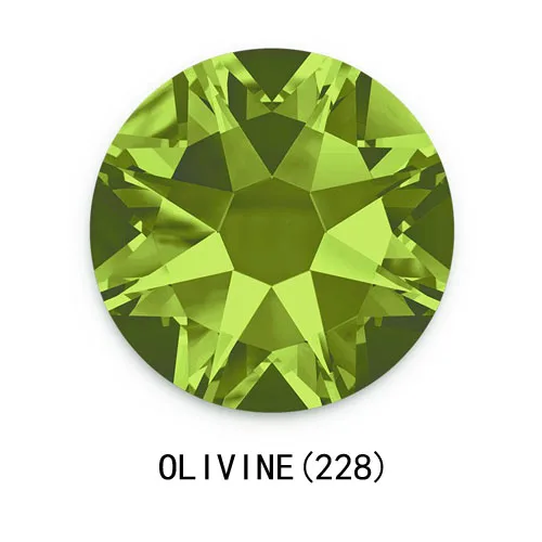 Olivine 16 граней ss16 ss20 Flatback не исправление стразы прозрачный AB Siam многоцветный для дизайна ногтей украшения одежды - Цвет: Olivine