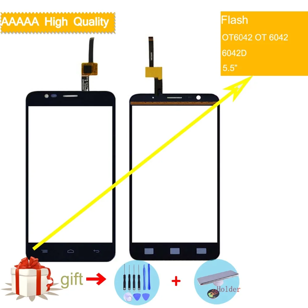 Сенсорный экран 6042 дюйма для Alcatel One touch Flash OT6042 OT 6042D сенсорный дигитайзер стекло