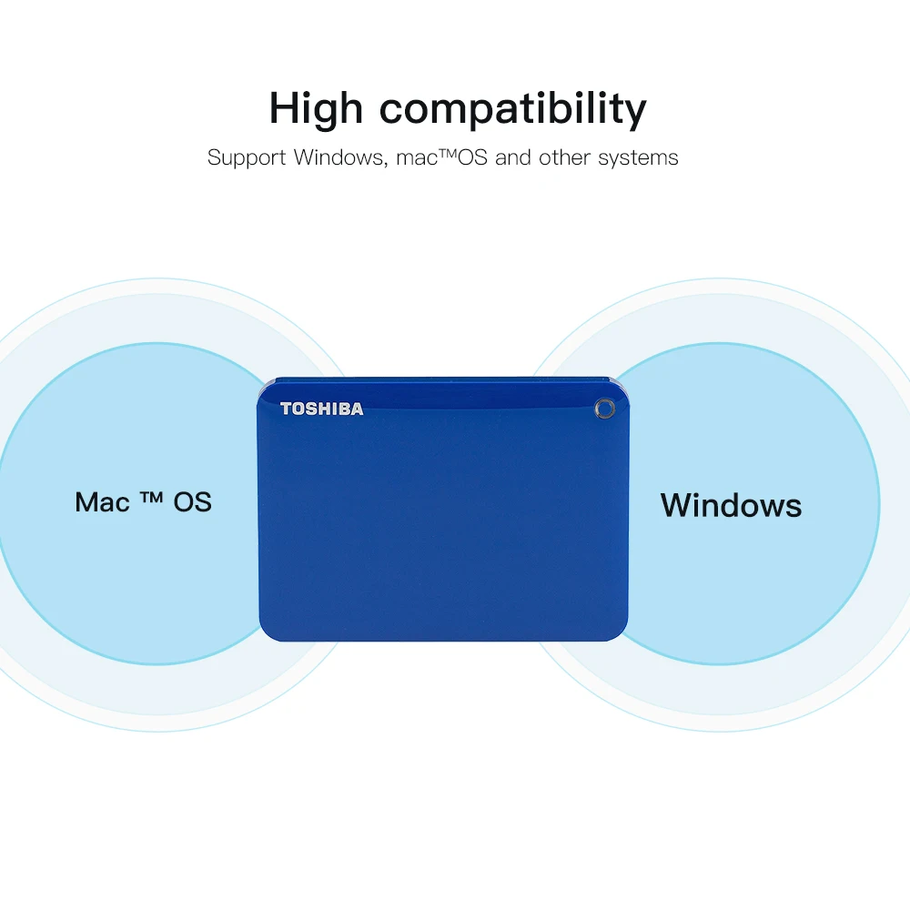 Toshiba HDD Canvio подключения II USB 3,0 2," 2 ТБ портативный внешний жесткий диск мобильный HDD Настольный Ноутбук шифрование