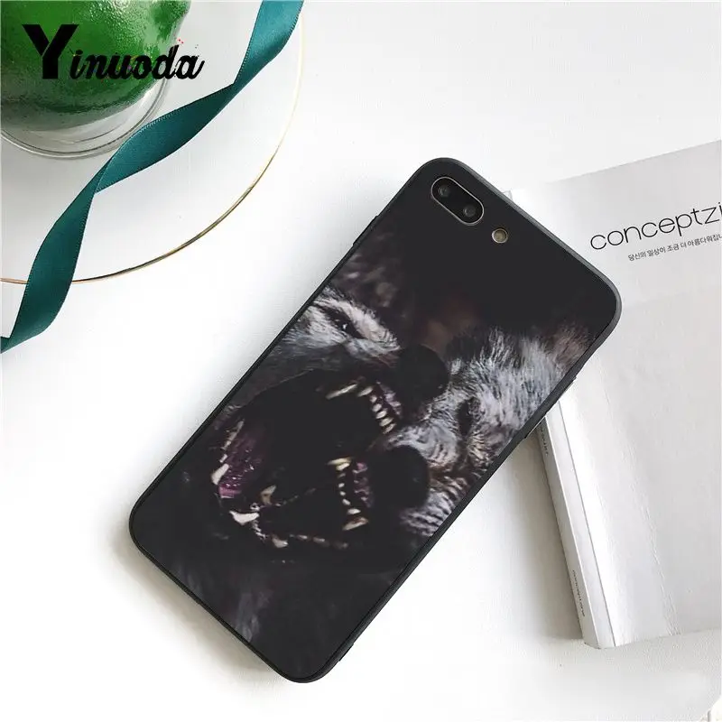 13 Yinuoda для iphone 7 X Чехол крутой волк животное черный и белый первоклассный чехол для телефона для iphone X 6 7 6s 7plus 8 8Plus 5 5S XS XR - Цвет: 13