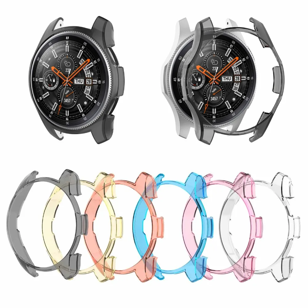 Чехол из поликарбоната для Samsung Galaxy Watch 46 мм/42 мм прозрачный защитный чехол смарт