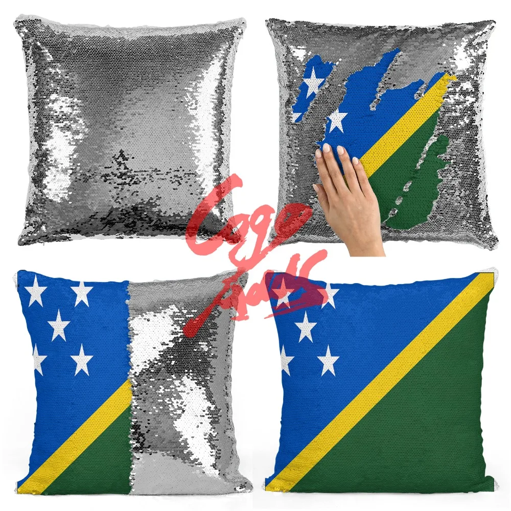 

Solomon-Islands decorative throw pillows reversible mermaid sequin pillow case cover dropshipping