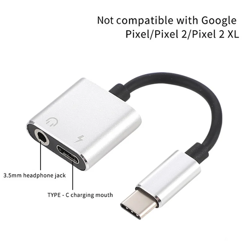 Адаптер с разъемом для наушников типа C на 3 5 мм 2 в 1 USB аудио кабель конвертер